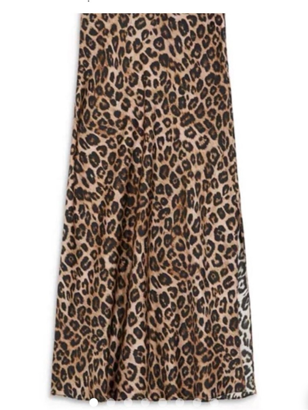 NWT The Kooples 100% silk Leopard Print A-Line Midi Skirt - Brown/Black